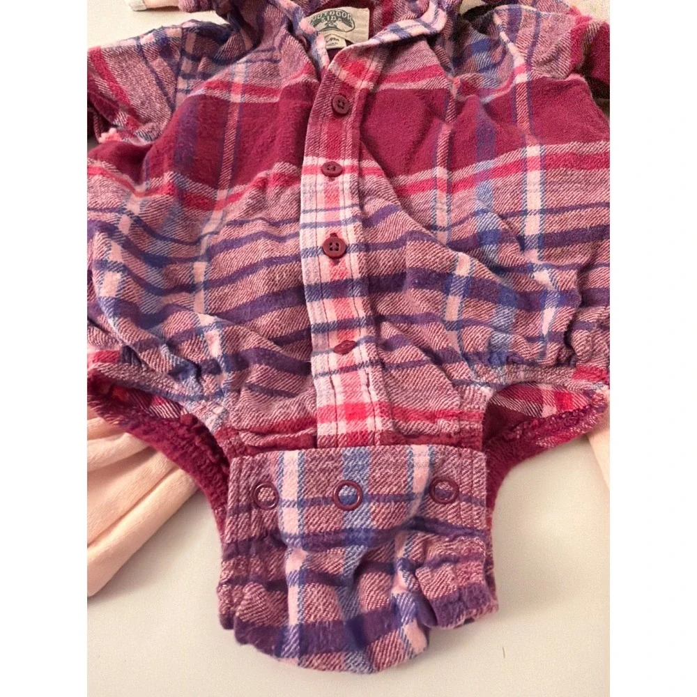 Outdoor Kids Romper Millie&Myles Sleeper‎ Baby Girl 6-9M Lot 1 Plaid 1 Jellyfish